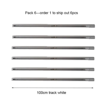 DecorBites™ 100cm Black White Track for Track Lights Aluminum Rail Part
