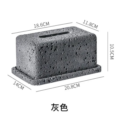 DecorBites™ Cement Tissue Box Rack | Modern Kitchen & Restaurant Decor