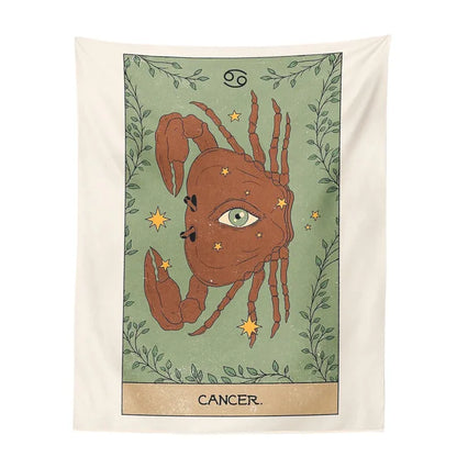 Decobites Constellation Tarot Tapestry: Vintage Wall Hanging & Boho Beach Mat