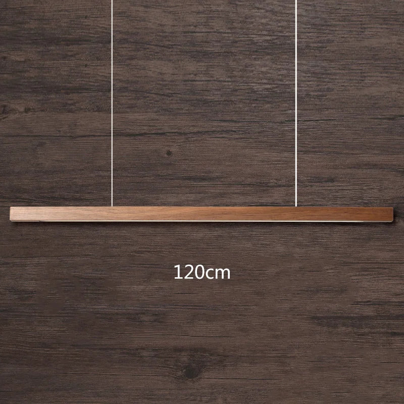 مصباح معلق من خشب الجوز الأسود من DecorBites™ لغرفة الطعام والمكتب والبار