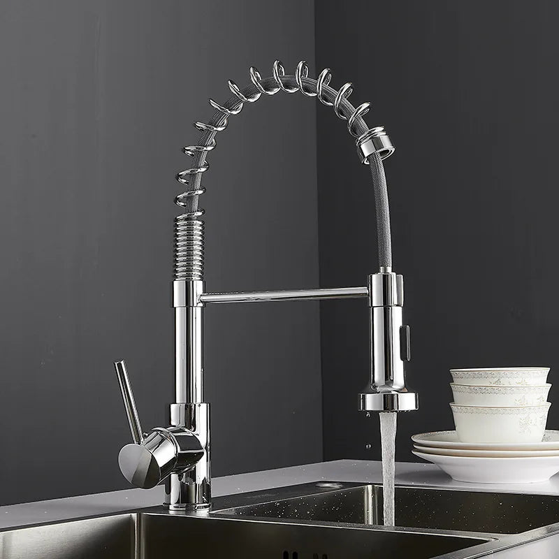 DecorBites™ Kitchen Faucet: Nickel Sink Mixer, Chrome Vanity Tap, Rotating Faucet for Modern Homes