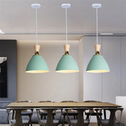 Nordic LED Pendant Light Yellow Glass Shade