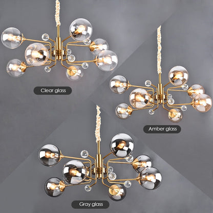 Eira - Glass bubble chandelier Kitchen Island light