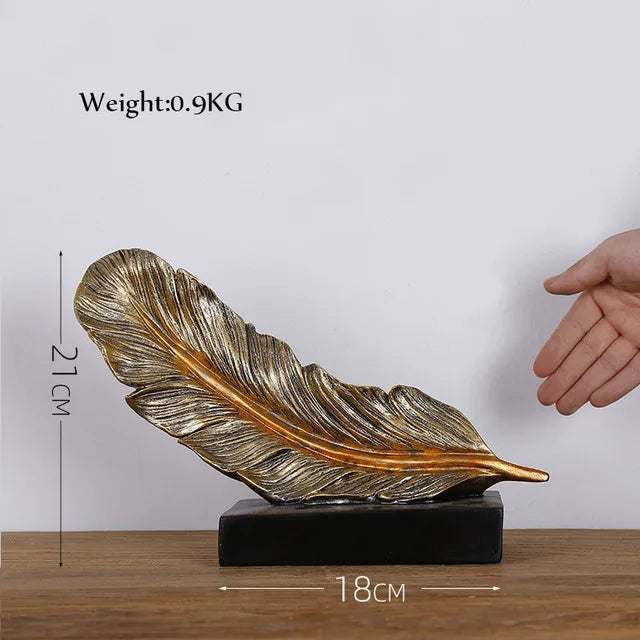 DecorBites™ Gold Resin Sculpture | Nordic Luxury Technology Decor for Home & Office