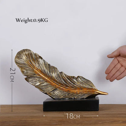 DecorBites™ Gold Resin Sculpture | Nordic Luxury Technology Decor for Home & Office