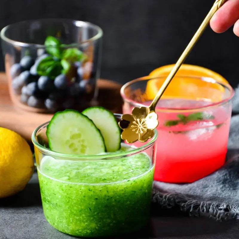 DecorBites™ Glass Dessert Cup Set, 250ml High Temperature Resistant Milk Tea Pudding Water Bottle