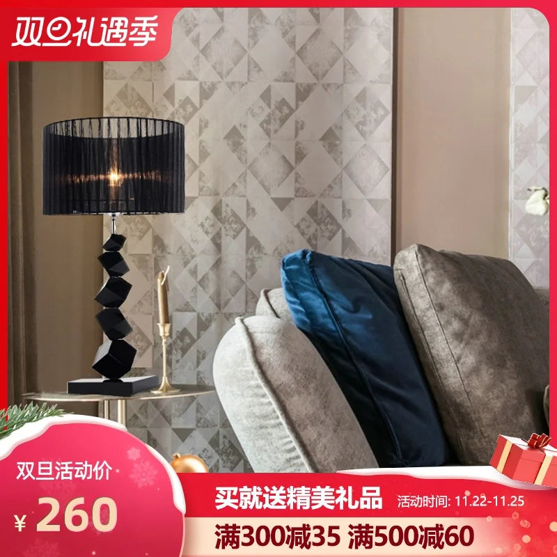 DecorBites™ Black Crystal Table Lamp: Modern, Cozy & Romantic European Style