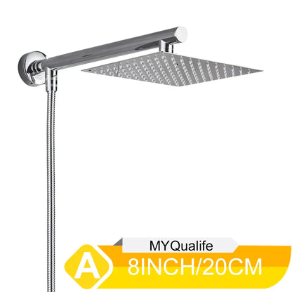 مجموعة رأس دش DecorBites™ مربعة الشكل مقاس 10 بوصات مع خرطوم من الفولاذ المقاوم للصدأ