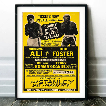 DecorBites™ Boxing Photo Print - Croke Park Fight Poster Wall Art - Dublin, 1972