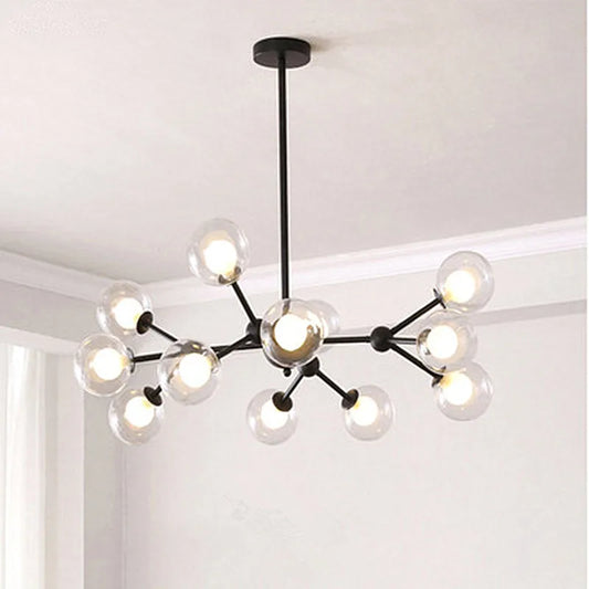 DecorBites™ Black Postmodern Sputnik Chandelier for Dining Room and Home Decor