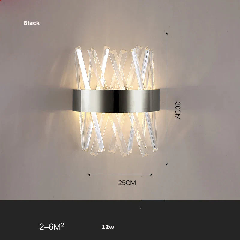 DecorBites™ Gold Black LED Wall Sconce Light for Bedroom Corridor