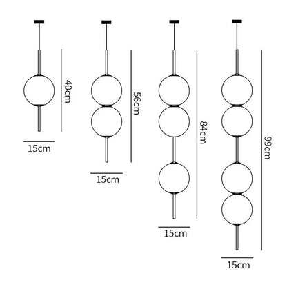 Lámparas colgantes LED DecorBites™ con forma de bola de cristal - Luces colgantes de luz blanca cálida