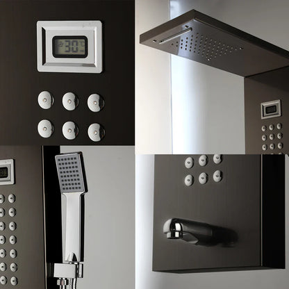 DecorBites™ Brushed Nickel Shower Column with Tub Spout & Hand Shower System