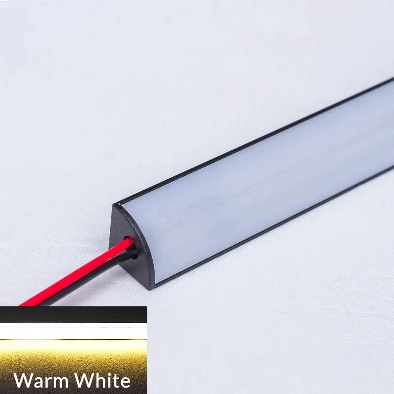 Decorbites™ LED Schwarz V-Typ Rohrenleuchte, SMD2835 Leiste mit Milchigem Abdeckung Linearprofil