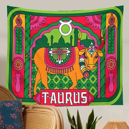 Decobites Tarot Astrology Tapestry Constellation Hippie Wall Decor Moon Sun Boho Art