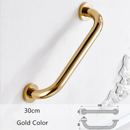 DecorBites™ Gold Brass Bathroom Safety Bar Handrail for Tub and Shower