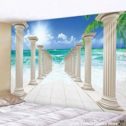 ديكور بايتس™ نسيج معماري قديم معلق على الحائط لتزيين المنزل