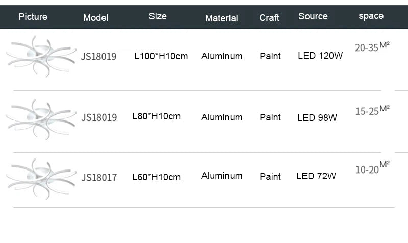 White Modern LED Chandelier For Bedroom Or Dining