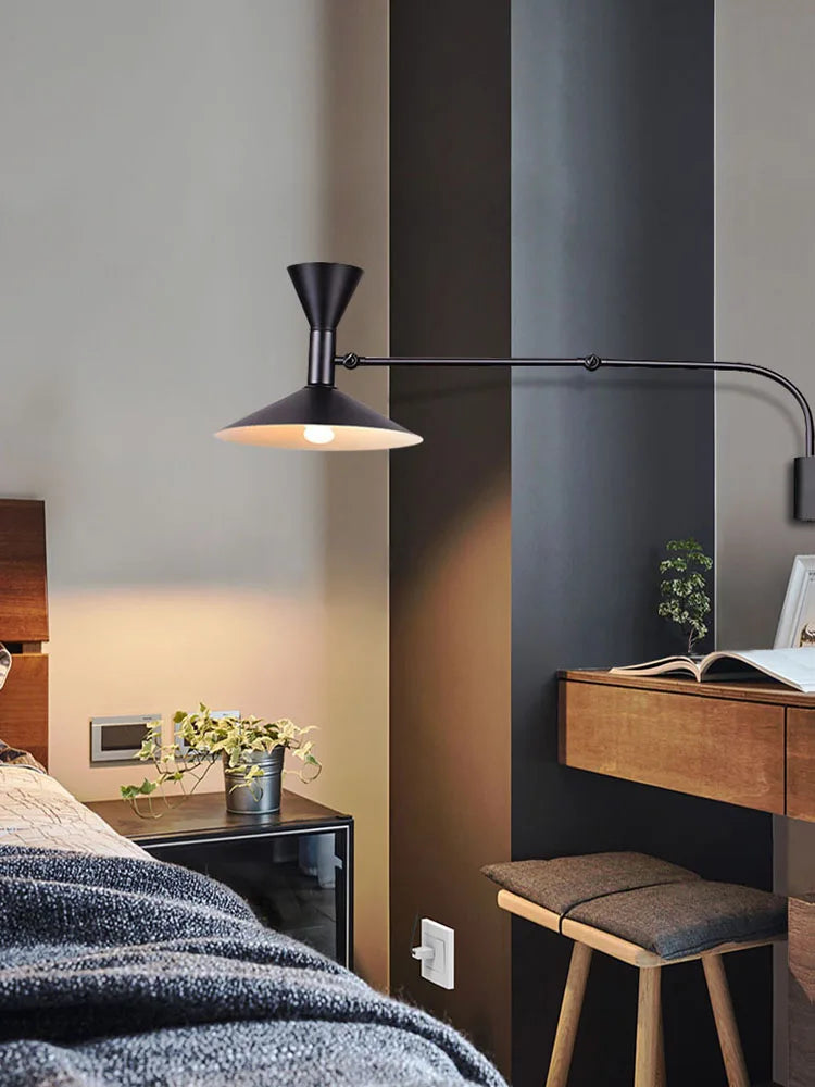 DecorBites™ Industrial Retro Swing Arm Wall Light for Living Room Bedroom Studio