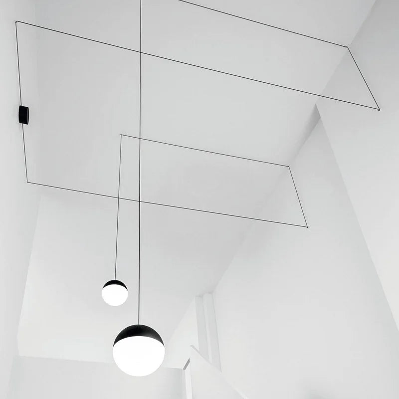 Lámpara colgante de bola de cristal DecorBites™ con iluminación LED para la decoración de la isla de la cocina