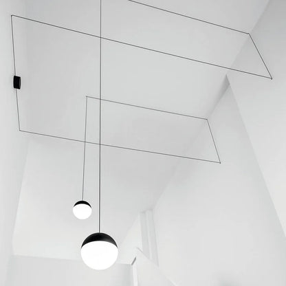 Lámpara colgante de bola de cristal DecorBites™ con iluminación LED para la decoración de la isla de la cocina