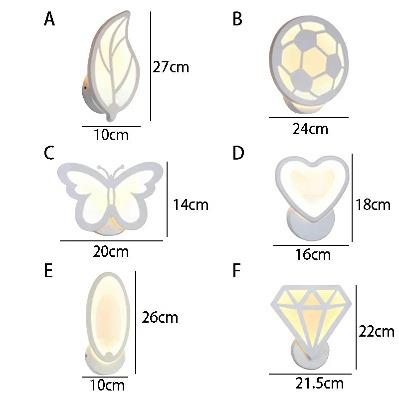 DecorBites™ Acrylic LED Children's Wall Sconce, Creative Arts Decoration for Room, Study, Corridor