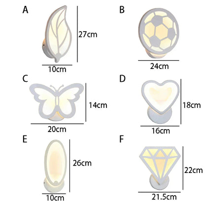 DecorBites™ Acrylic LED Children's Wall Sconce, Creative Arts Decoration for Room, Study, Corridor