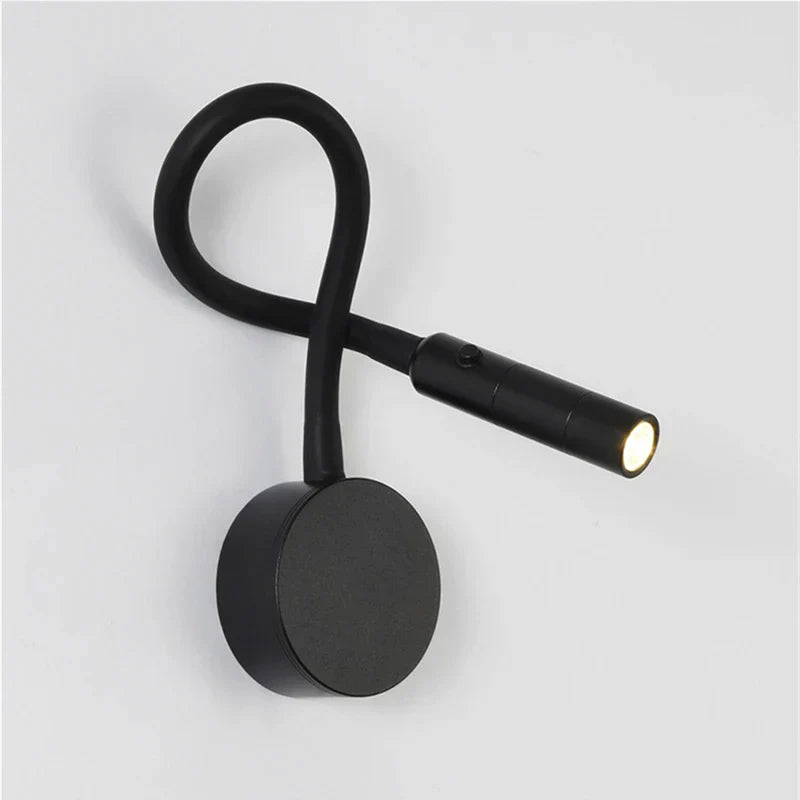 DecorBites™ LED Reading Wall Lamp 3W Flexible Hose Sconce for Bedroom Study & Book Light