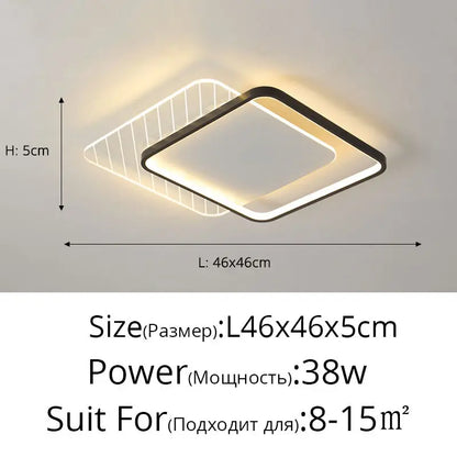 DecorBites™ LED Ceiling Lights for Living Room Bedroom Kitchen Wardrobe, Modern Minimalist Warm Home Lighting