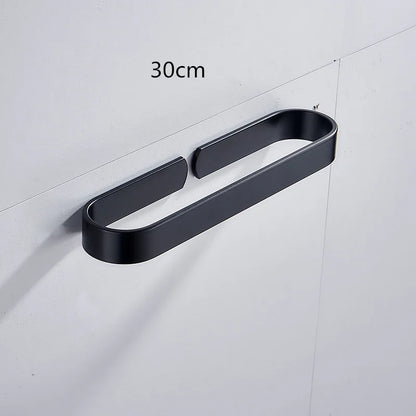DecorBites™ Aluminum Towel Holder Matte Black Wall Mounted Towel Bar in Various Sizes