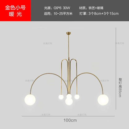 DecorBites™ Designer Line Chandelier Living Room Coffee Shop Hanglamp Loft Light