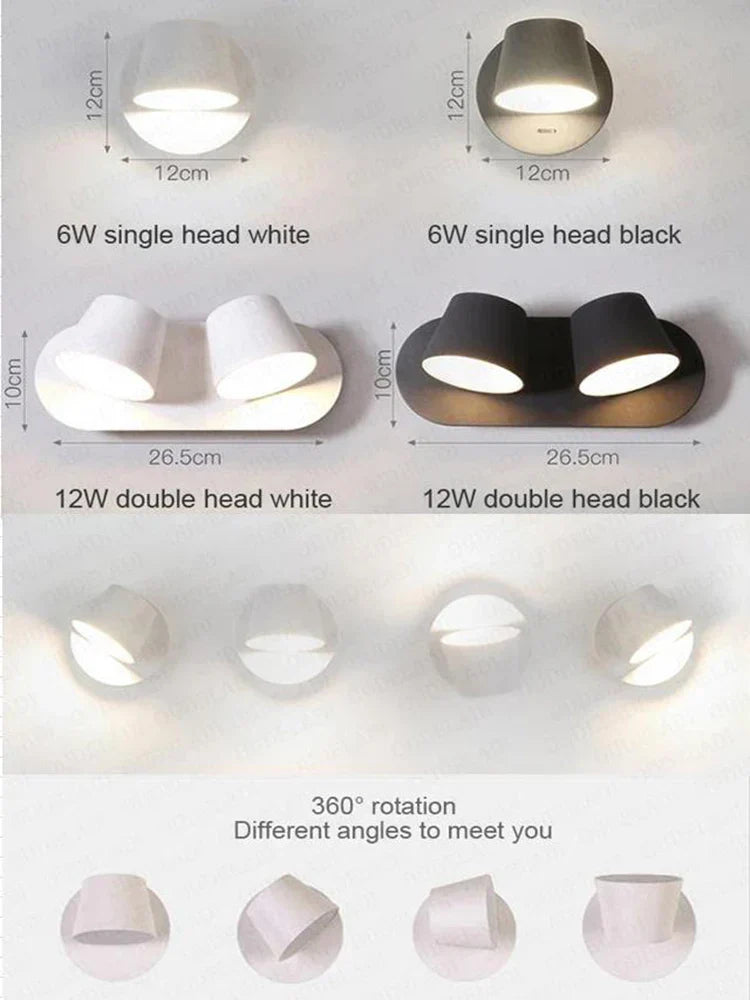 DecorBites™ LED Wall Lamp for Bedroom Bathroom Living Room Decor