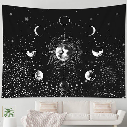 Decobites Sun Moon Mandala Tapestry: Bohemian Hippie Home Decorative Wall Hanging