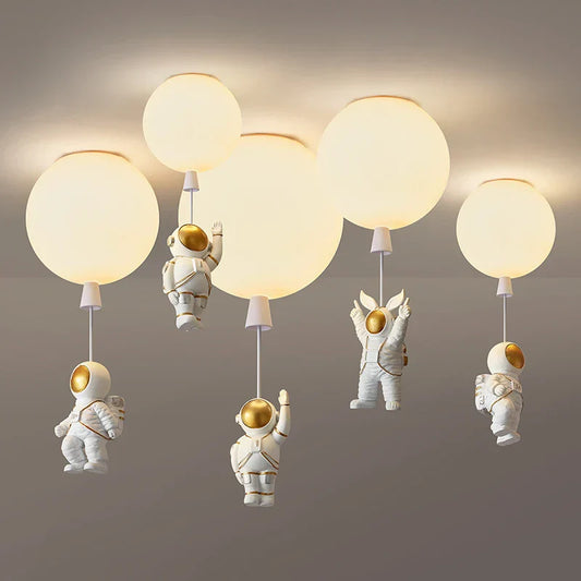 DecorBites™ Astronaut Balloon LED Pendant Light for Children's Nursery Room