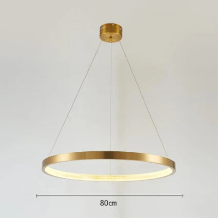 DecorBites™ Gold Circle Chandelier Creative LED Lighting Modern Indoor Fixtures