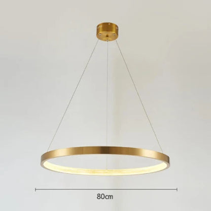 DecorBites™ Gold Circle Chandelier Creative LED Lighting Modern Indoor Fixtures
