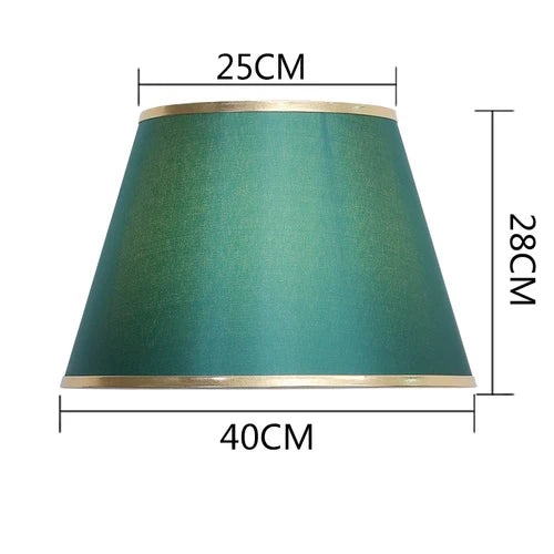Decorbites™ Golden Edge Große Stoff-Lampenschirmabdeckung für Schlafzimmer-Nachttischbodenleuchte