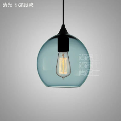 DecorBites™ Glass LED Pendant Lamp: Modern Nordic Style Hanging Light for Home, Cafe, or Bar