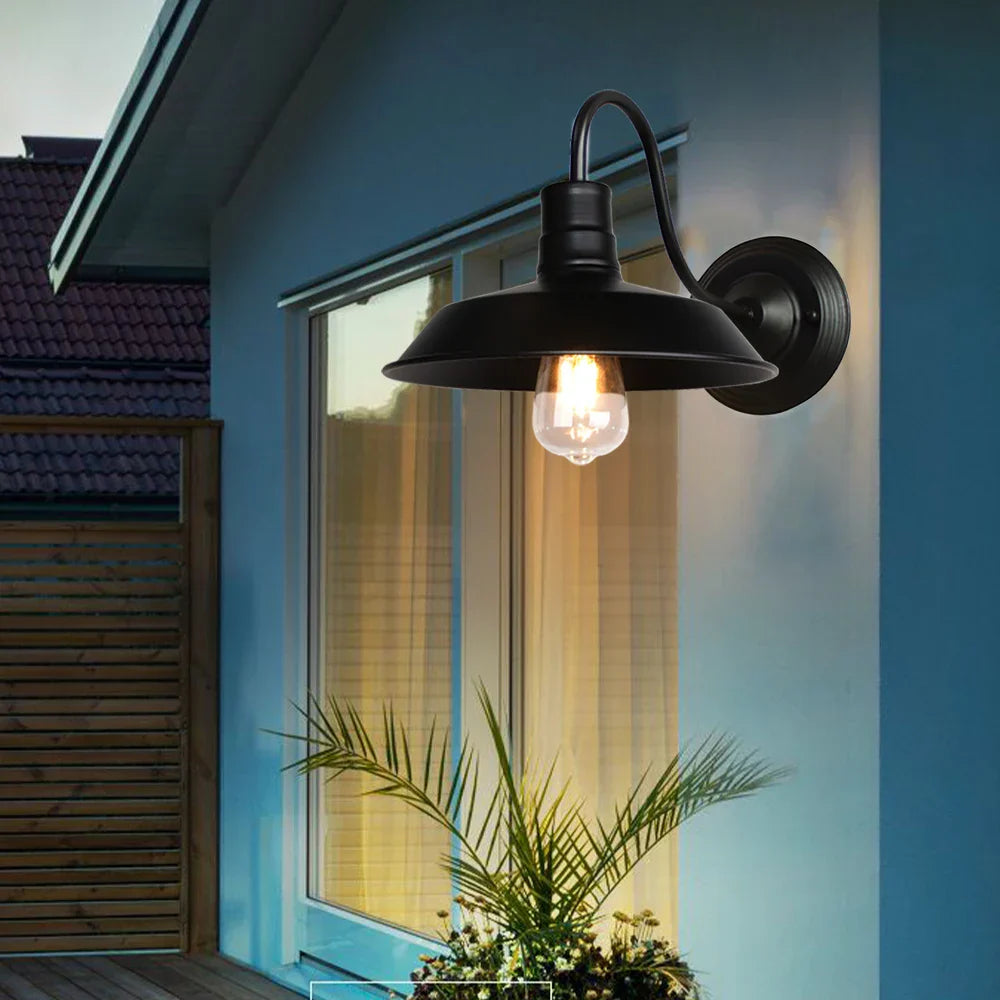 DecorBites™ Black Cage Guard Wall Sconce LED Lamp Indoor Retro Lighting Fixture