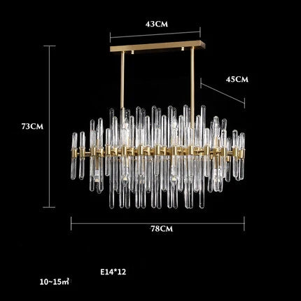 DecorBites™ E14 LED Crystal Pendant Lights in Silver Gold Finish