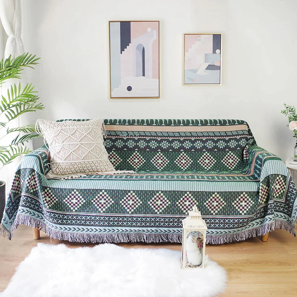 Decorbites™ Gestrickte Nordische Karo-Decke - Gemütliche Heimdekoration und Sofabezug