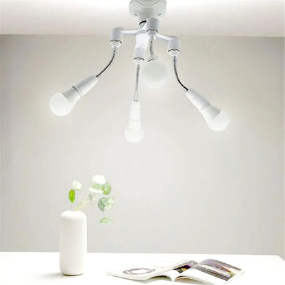 DecorBites™ Gooseneck E27 to E27 Base Extension Adaptor for Lamp Bulb Holder