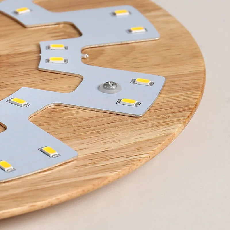 DecorBites™ LED Wooden Wall Lamp: Modern Nordic Indoor Lighting for Bedroom Bedside