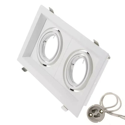 DecorBites™ Double Ring LED Ceiling Downlights GU10 MR16 Base Spot Lamps Holder Bracket