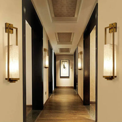 DecorBites™ Chinese Style Wall Lamp for Bedroom & Living Room with E27 Cloth Light Fixture