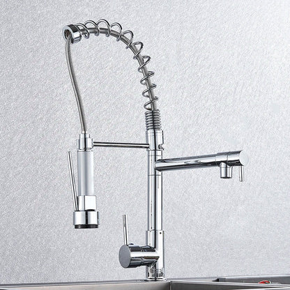 DecorBites™ Kitchen Faucet Pull Out Dual Spout Single Handle Mixer Tap 360 Rotation