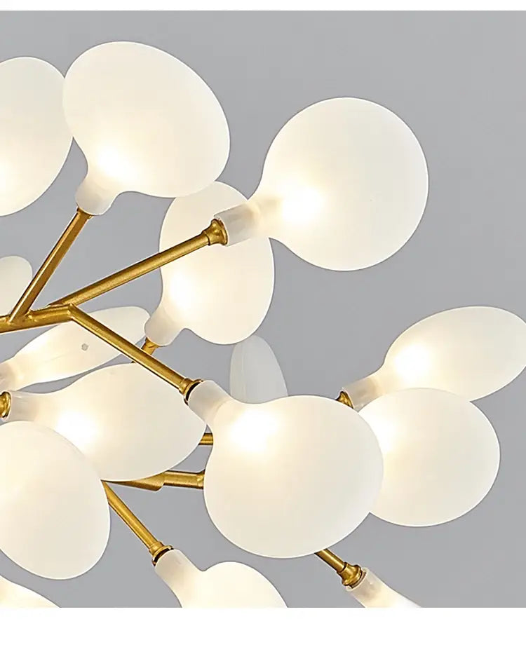 DecorBites™ Luxurious Golden LED Chandelier for Home