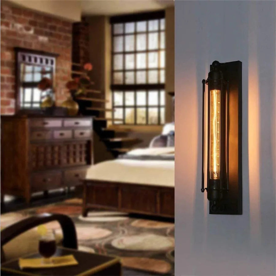 Decorbites™ Industrielle Loft Vintage Wandlampe für Schlafzimmer Wohnzimmer Wandapplikation mit ländlichem Charme