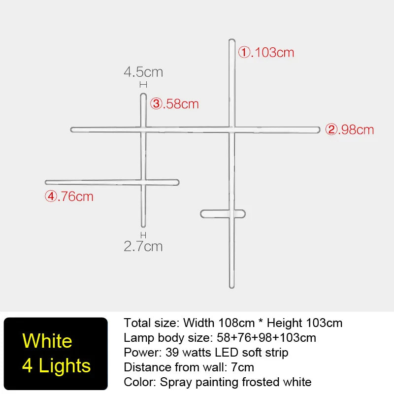 Decorbites™ LED-Hintergrundbeleuchtung Wandlampe für die Hausdekoration - Innenraum lange Streifenbeleuchtung