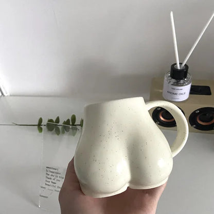 DecorBites™ Decoración de almacenamiento para tazas de café de cerámica con forma de trasero